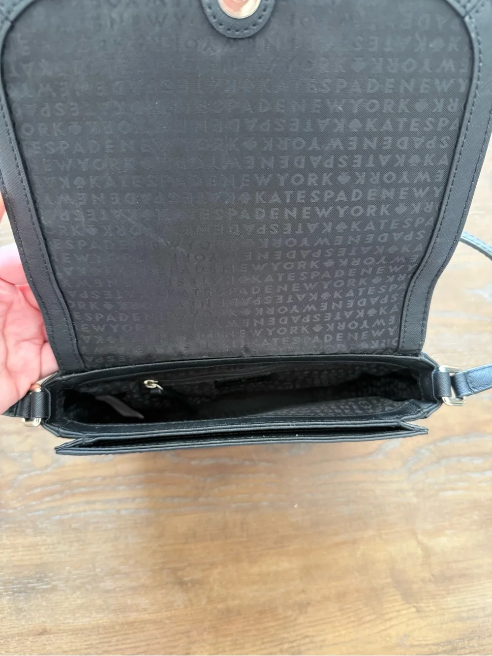 kate spade Pink and Black Saffiano Crossbody
